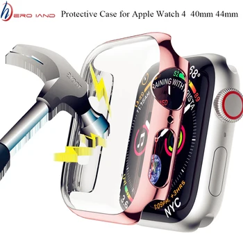 Защитный чехол Hero Iand для Apple Watch 5 4 iwatch band 44 мм 40 мм, устойчивая к разрушению оболочка, защитная крышка рамы