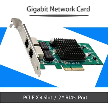 Игровая Гигабитная сетевая карта RJ-45 LAN Адаптер Fast Ethernet игровой адаптивный компьютерный аксессуар 2 * порт RJ45 PCI Express 4x для ПК
