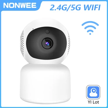 Камеры видеонаблюдения 2,4 G/5G, Беспроводная домашняя камера для Wi-Fi Дома, радионяня в помещении с разрешением 1080P, автоматическое отслеживание