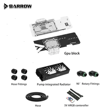 Комплект контуров охлаждения модульного блока графического процессора Barrowch, комбинированный насос-радиатор 240/360 мм/Вентилятор/блок графического процессора с объединительной платой GCI-T1/T2 GCIE-T1 /T2