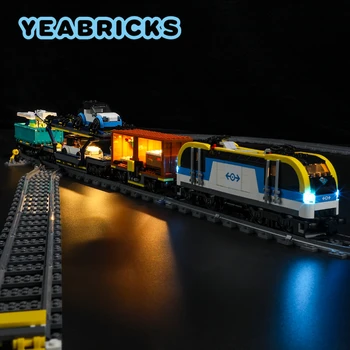 Комплект светодиодных ламп YEBRICKS для 60336 грузового поезда, набор строительных блоков (не включает модель), Кирпичные игрушки для детей