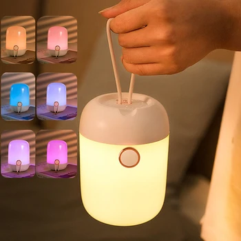 Креативный портативный светодиодный настольный ночник для домашней спальни, прикроватный настольный светильник с регулируемой яркостью USB для чтения
