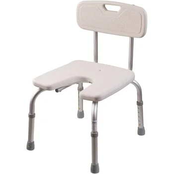 Кресло для душа со съемной спинкой для пожилых людей, U-образная скамейка для ванны для инвалидов, Табурет для ванной для взрослых