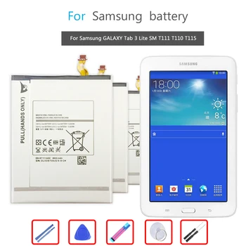 Литий-полимерный Аккумулятор для планшета Samsung Galaxy Tab 3 Lite 7,0 3G SM-T111 T110 T115 Сменный Аккумулятор EB-BT111ABE 3600 мАч