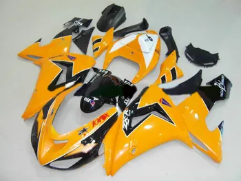 Лучший комплект мотоциклетных обтекателей для KAWASAKI Ninja ZX10R 2006 2007 ZX10R 06 07 новые оранжево-черные ABS обтекатели + 7 подарков SK51