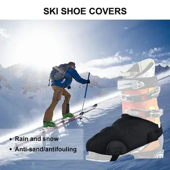 Лыжи и Сноуборд Водонепроницаемые, сохраняющие тепло Ветрозащитные бахилы, чехлы для снегоступов, протектор С регулируемым ремешком