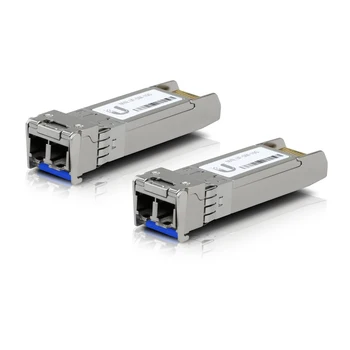 Модули UBIQUITI UF-SM-10G SFP + и кабели для 10 КМ, 10 Гбит/с, модули UFiber и одномодовые оптоволоконные кабели LC, 2 комплекта
