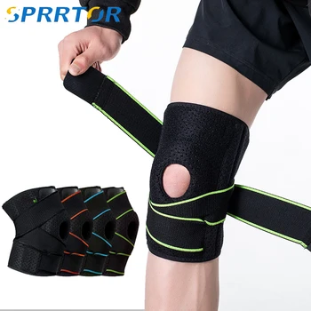 Наколенник Профессиональная Спортивная Безопасность Регулируемая Поддержка колена Гелевая накладка на колено Защитный бандажный ремень от боли в колене