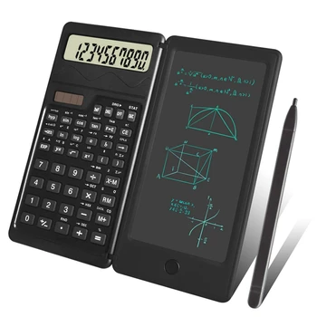 Научные калькуляторы, 12-значный ЖК-дисплей Настольный калькулятор с блокнотом, двойное питание от солнечной энергии и аккумулятора