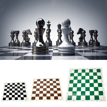 Нескользящий международный шахматный коврик, Рулонная Шахматная доска, Шахматная доска на колесиках, Шахматная доска из искусственной Кожи, шахматный коврик на колесиках, шахматная доска