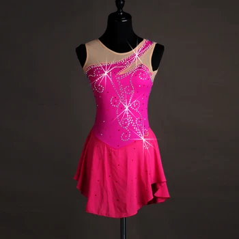 Новое танцевальное платье для соревнований по фигурному катанию, Женские элегантные костюмы с блестящими бриллиантами, Современная одежда для латиноамериканских танцев на коньках DQL3313