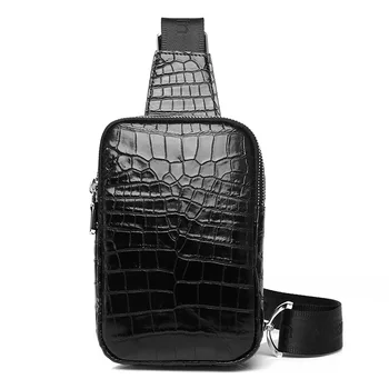Новые Роскошные сумки через плечо Для Мужчин, высококачественная сумка из натуральной кожи, Повседневный Дизайнерский Маленький мешочек с модным рисунком, мужская нагрудная сумка для телефона