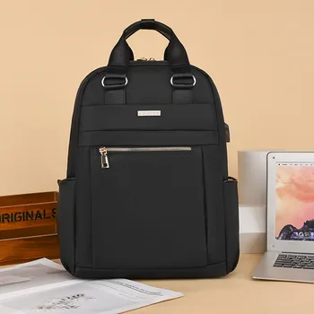 Новый компьютерный рюкзак на два плеча с диагональю 16,1/15,6 дюйма, сумка для ноутбука, студенческая сумка, зарядка через USB, ударопрочный и водонепроницаемый
