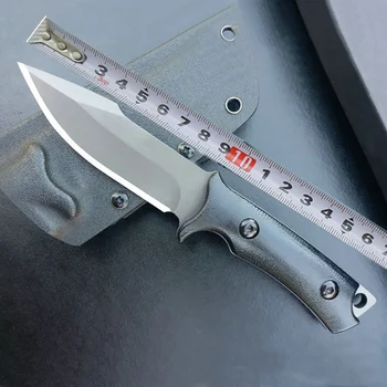 Нож с фиксированным лезвием Бесплатная доставка Новый стиль 440C стальное лезвие черная ручка G10 С k оболочкой Открытый Кемпинг Рыбалка EDC Инструмент