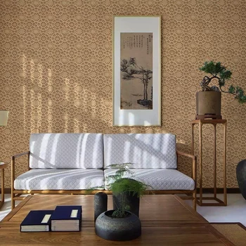 Обои с геометрической сеткой в современном китайском стиле для стен ресторана, чайного домика, вырезанные из бумаги обои для окон papel de pared