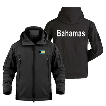 Осенне-зимняя флисовая куртка 2022 года, водонепроницаемые куртки SoftShell в стиле Милитари для мужчин, Верхняя одежда с принтом Багамских островов, пальто, куртка