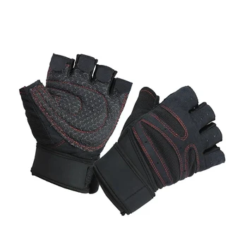 Перчатки для фитнеса для мужчин и женщин, спортивная защита запястья с защитой от скольжения на половину пальца для физических упражнений, дышащие и износостойкие велосипедные перчатки