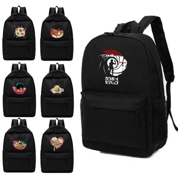 Повседневный Походный рюкзак Унисекс для путешествий, Рюкзак для ноутбука, Спортивная школьная сумка на открытом воздухе, Милый Японский рюкзак с котом Большой емкости