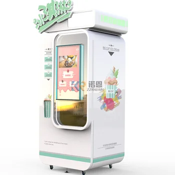 Популярные в Италии автоматические автоматы для приготовления мороженого в рожках мягкого мороженого самообслуживания