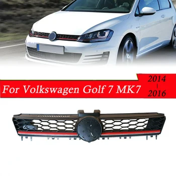 Решетка Переднего бампера автомобиля С ячеистой сеткой Центральная Решетка для Volkswagen Golf 7 MK7 2014 2015 2016