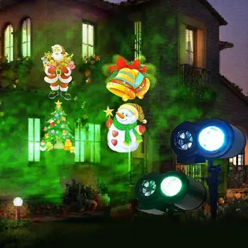 Рождественская Движущаяся Уличная Пейзажная Сцена RGBW Lamp Decor