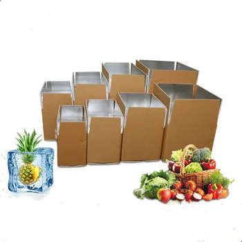 Свежая Алюминиевая фольга, крафт-бумага, коробка для упаковки фруктов/овощей/морепродуктов, Почтовые ящики для доставки Утолщенной гофрированной бумаги