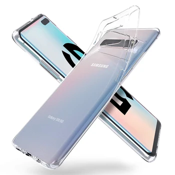 Силиконовые Кристально Чистые Чехлы для телефонов Samsung Galaxy S10 5G E S10E Plus Lite S105G S10Plus из Мягкого ТПУ Прозрачная Тонкая Задняя Крышка