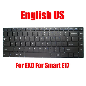 Сменная Клавиатура для ноутбука EXO For Smart E17 Английский Американский Черный Без Рамки Новый