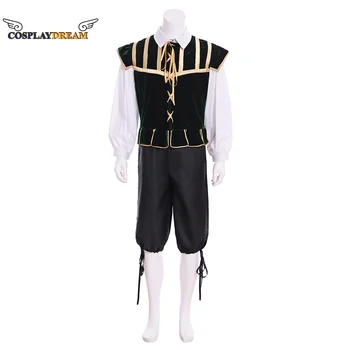 Средневековый мужской костюм Эпохи Возрождения 18 века, благородная мужская одежда, жилет, топ в стиле ретро стимпанк, жилет, брюки, униформа