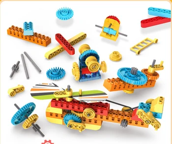 Строительные блоки, игрушки для сборки механизмов, научно-технические изделия, совместимые с интеллектом крупных частиц, обучающие аксессуары