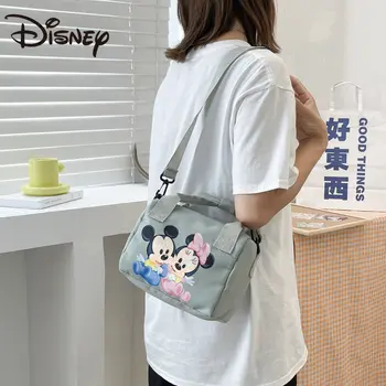 Сумка Disney с милым Микки, Летняя маленькая сумка, Женская сумка 2023, Повседневная Простая сумка-мессенджер на одно плечо, Маленькая квадратная сумка