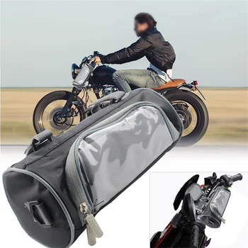 Сумка для хранения головы мотоцикла, водонепроницаемый мобильный телефон, встроенный сенсорный экран, черная сумка для хранения 2,5 л