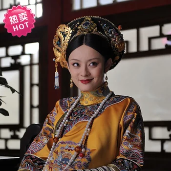 Телепередача Легенда об императрице Чжэньхуань СЗФО восточный костюм принцессы установлен роскошный костюм королевы с великолепной вышивкой Цин