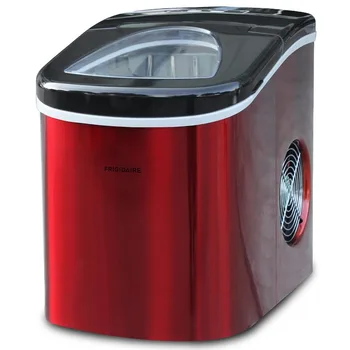 Холодильник 26 фунтов. Льдогенератор для столешницы EFIC117-SS, Красный Льдогенератор Из нержавеющей Стали Ice Cube Maker