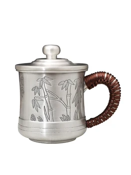 Чайная чашка из чистого Серебра 999 пробы Ручной работы, Увеличенная толщина, чашка для чая, Чайный набор из чистого Серебра