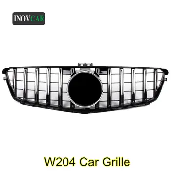 Черный GT Стиль Для C-Class W204 Высочайшее Качество ABS Материал Автомобиля Сетка Гриль Решетка Для BENZ C200 C220 C250 2007-2014