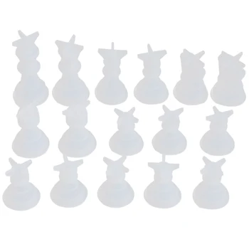 Шахматная форма для Смолы Силиконовые Шахматные Формы Из смолы Шахматные Хрустальные Эпоксидные Литейные Формы для Поделок, Изготовления Подарка На День Рождения