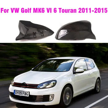 Яркая черная крышка автомобильного зеркала Для VW Golf MK6 VI 6 Touran 2011-2015 Защитная крышка зеркала заднего вида Для стайлинга автомобилей